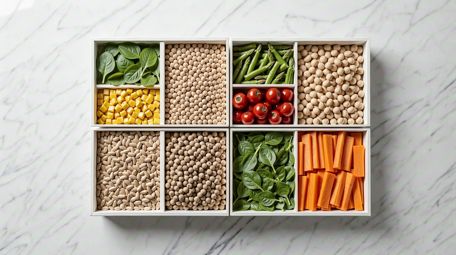 Čerstvé suroviny v moderní kompozici